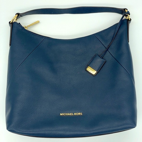 Navy & Gold Michael Kors Purse - Picture 2 of 10